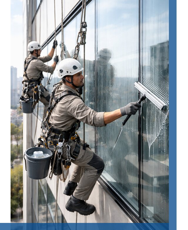 Мойка окон альпинистами в Мытищах от 4570 р. | ВЫСОТНИК-Мтщ