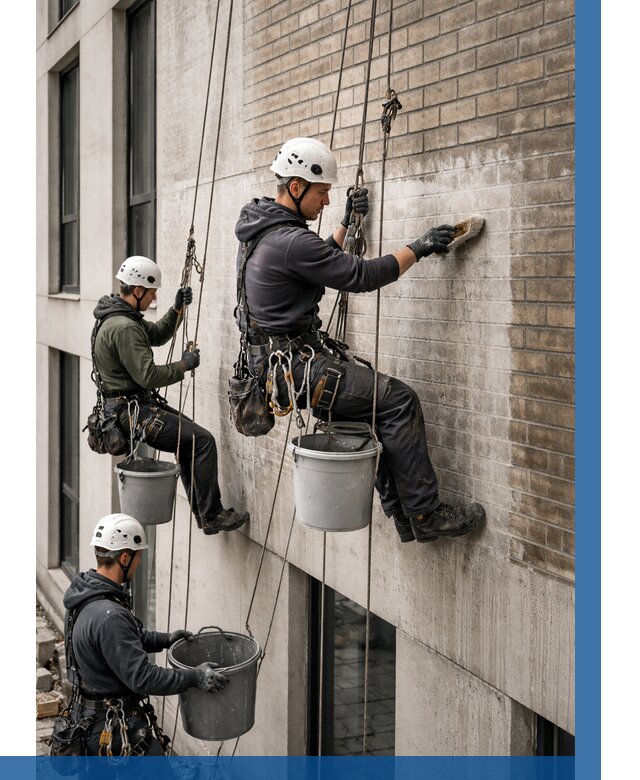 Удаление высолов с фасада в Мытищах от 254 р. | ВЫСОТНИК-Мтщ