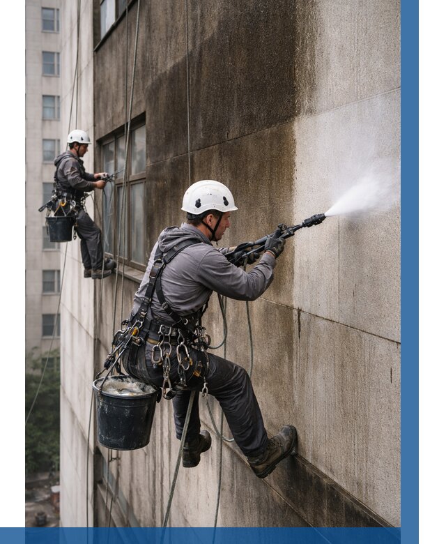 Очистка фасада от копоти в Мытищах от 254 р. | ВЫСОТНИК-Мтщ