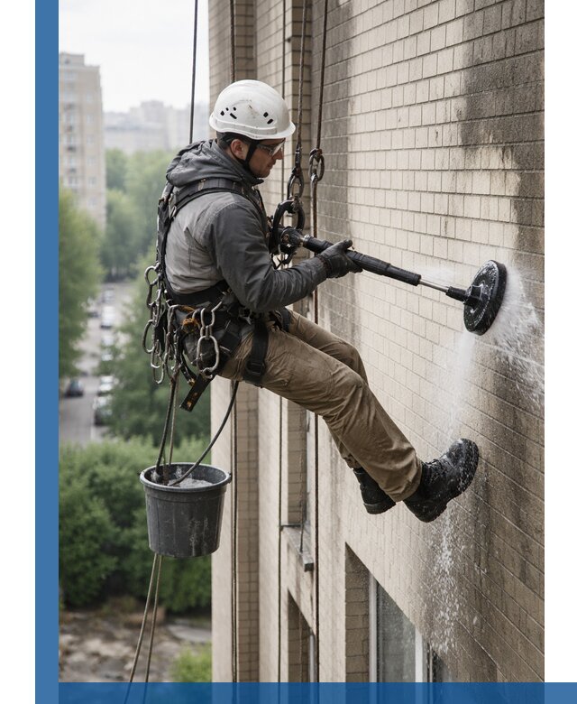 Очистка фасада от копоти в Мытищах профессионально и безопасно