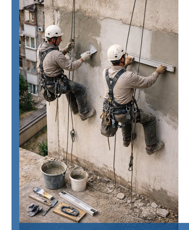Комплексный ремонт штукатурного фасада с гарантией в Мытищах