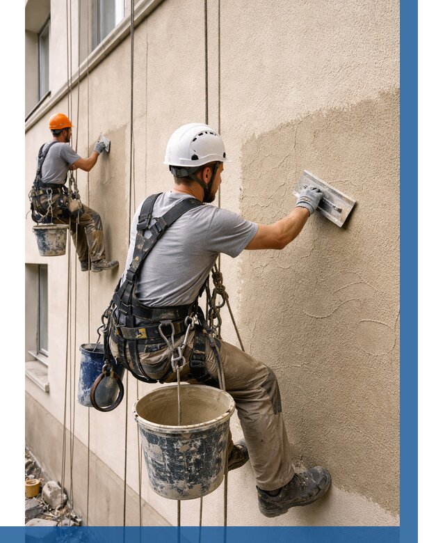 Декоративная штукатурка фасада в Мытищах от 1219 р. | ВЫСОТНИК-Мтщ