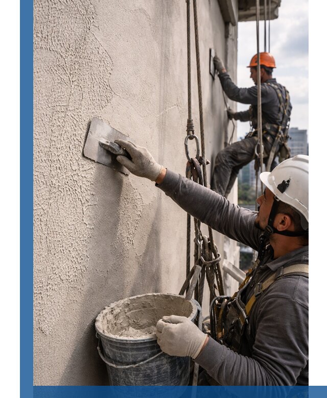 Декоративная штукатурка фасада с утеплением и защитой в Мытищах