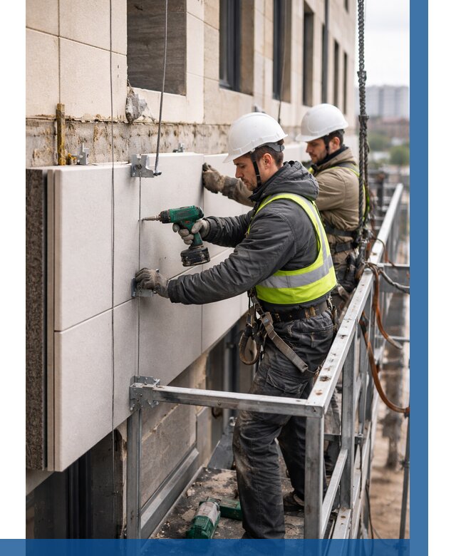 Монтаж фасадных термопанелей в Мытищах от 1523 р. | ВЫСОТНИК-Мтщ