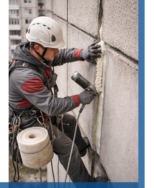 Утепление межпанельных швов в Мытищах от 711 р. | ВЫСОТНИК-Мтщ