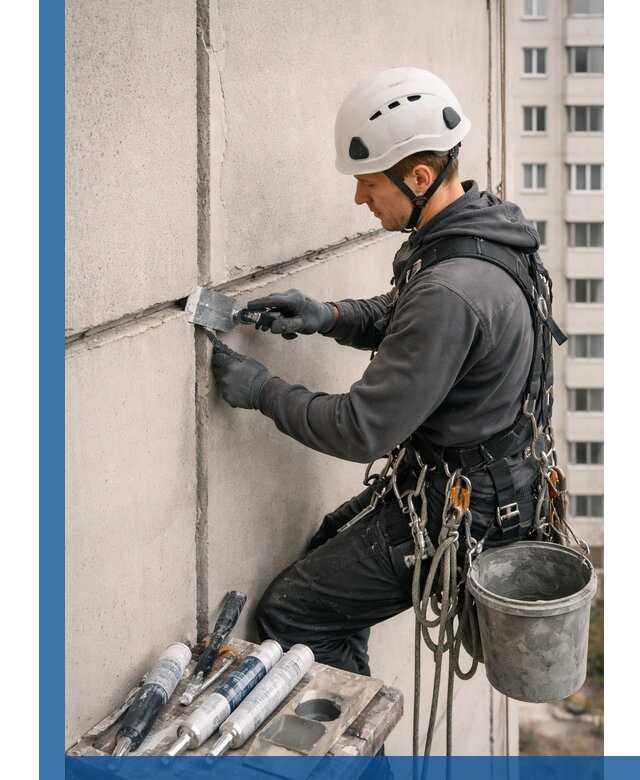 Ремонт межпанельных швов в Мытищах герметизация и восстановление