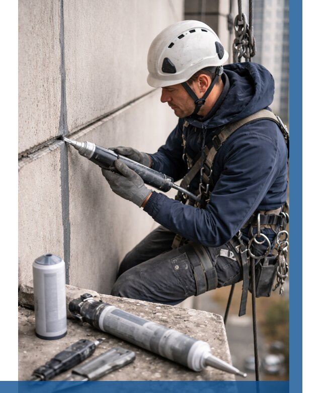 Вторичная герметизация швов в Мытищах от 457 р. | ВЫСОТНИК-Мтщ