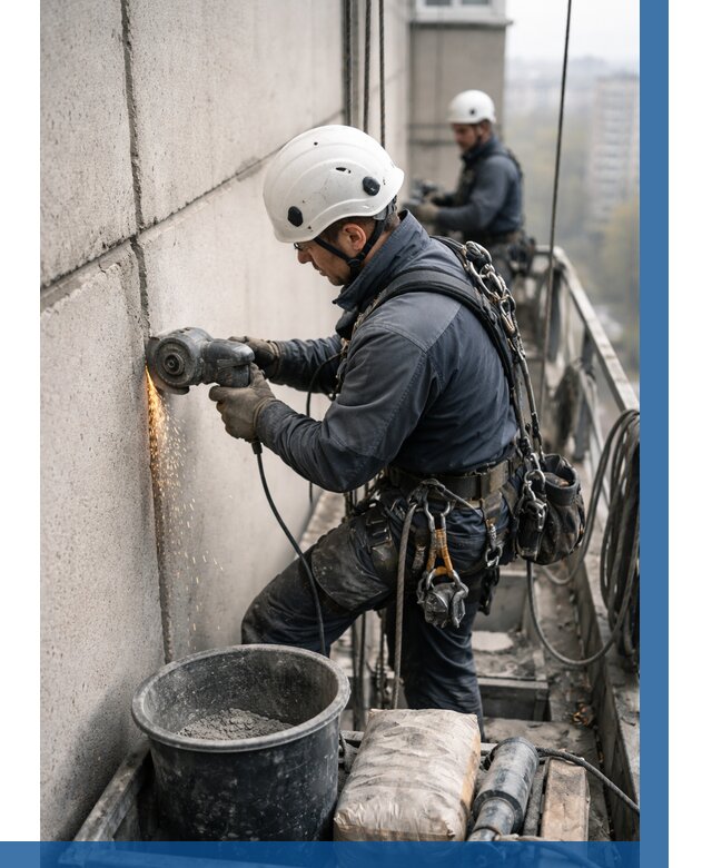 Штробление межпанельных швов в Мытищах от 1219 р. | ВЫСОТНИК-Мтщ