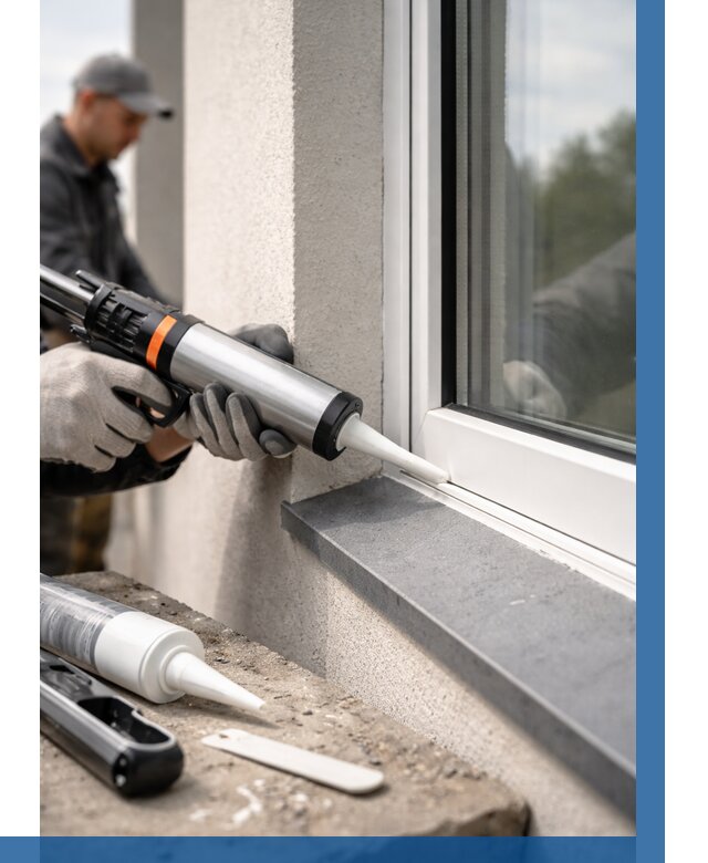 Герметизация монтажных швов окон в Мытищах от 660 р. | ВЫСОТНИК-Мтщ