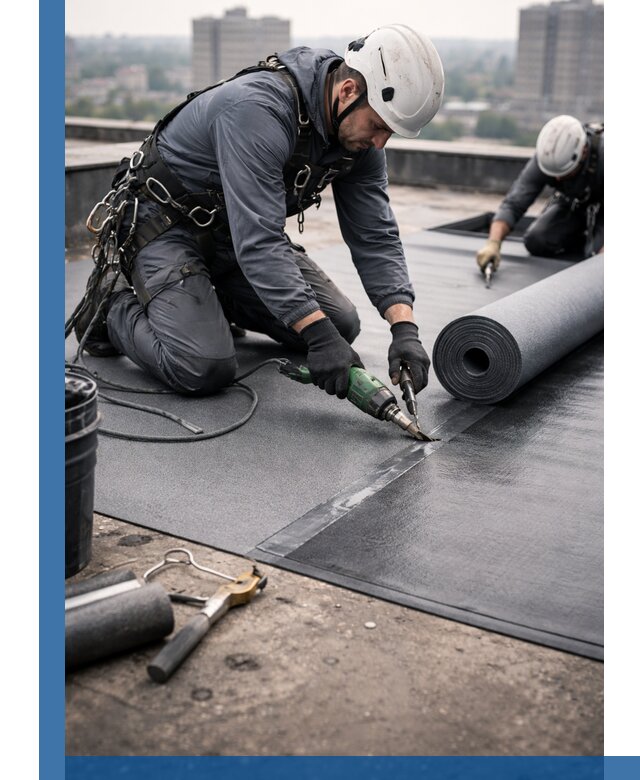 Ремонт мягкой кровли в Мытищах с выездом промальпинистов