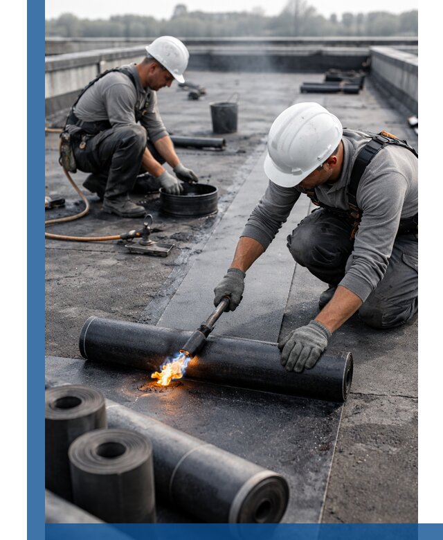 Ремонт рулонной кровли в Мытищах герметизация и восстановление