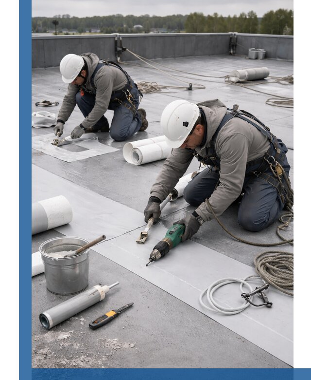 Ремонт мембранной кровли в Мытищах качественно и с гарантией