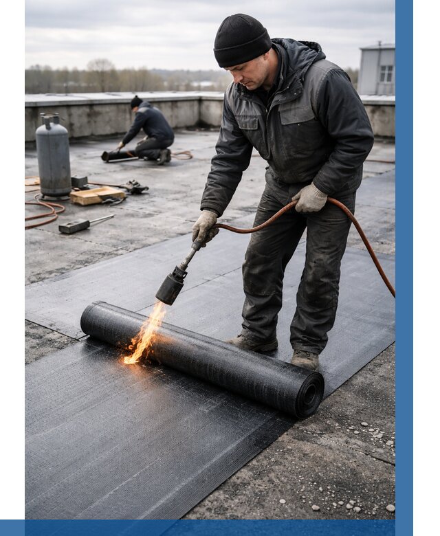 Ремонт наплавляемой кровли в Мытищах от 711 р. | ВЫСОТНИК-Мтщ