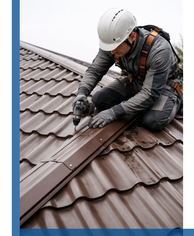 Ремонт металлочерепицы на крыше в Мытищах профессионально