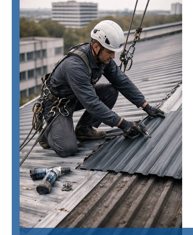 Ремонт профнастила на кровле в Мытищах, работы под ключ