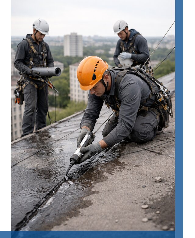 Устранение протечек кровли в Мытищах от 12186 р. | ВЫСОТНИК-Мтщ