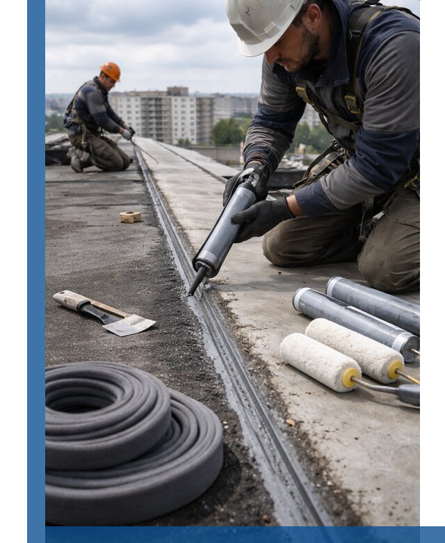 Герметизация швов кровли в Мытищах с гарантией герметичности