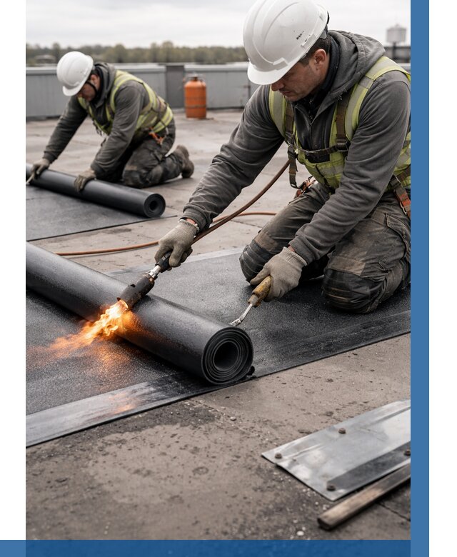 Монтаж наплавляемой кровли в Мытищах от 863 р. — ВЫСОТНИК-Мтщ