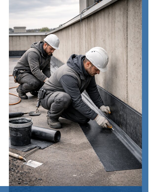 Гидроизоляция примыканий на кровле в Мытищах от 914 р. | ВЫСОТНИК-Мтщ