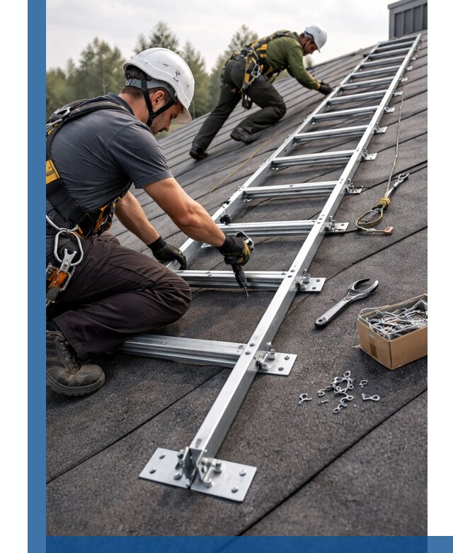 Профессиональный монтаж кровельной лестницы в Мытищах под ключ