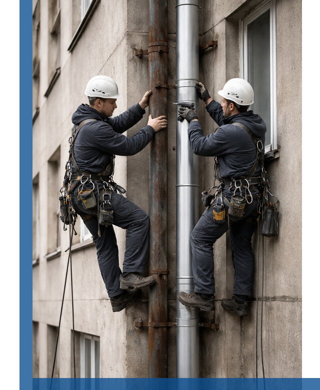 Замена водосточных труб в Мытищах: монтаж и демонтаж под ключ