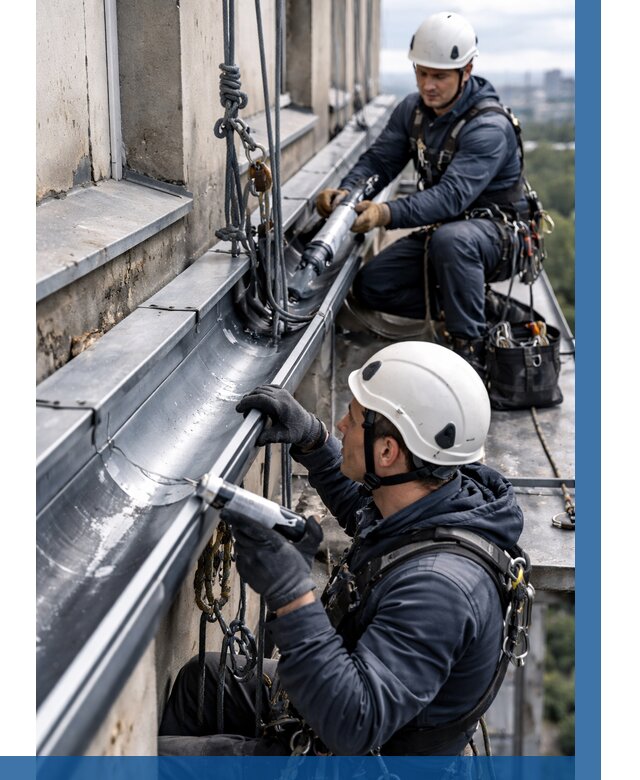 Ремонт водосточных желобов в Мытищах от 6601 р. | ВЫСОТНИК-Мтщ