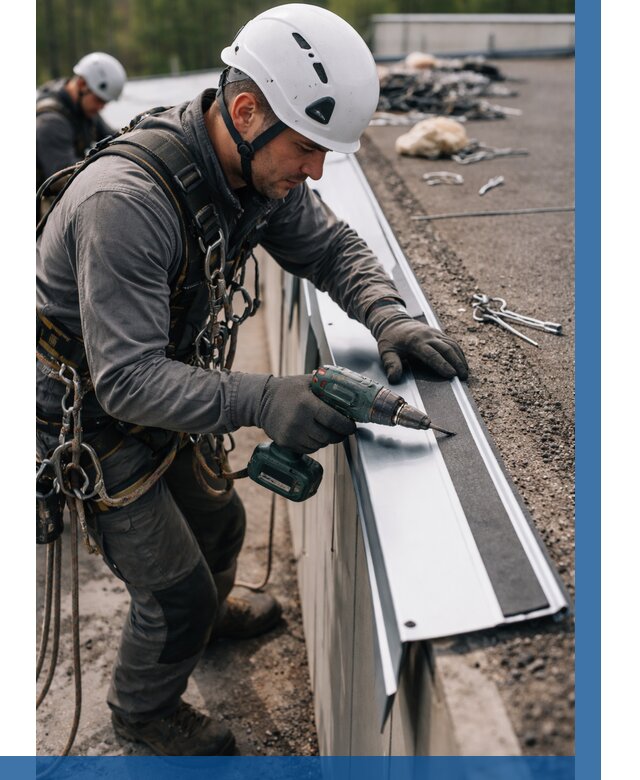 Монтаж капельника на кровле в Мытищах от 305 р. | ВЫСОТНИК-Мтщ