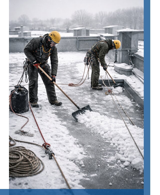 Очистка крыши от снега в Мытищах от 7616 р. | ВЫСОТНИК-Мтщ