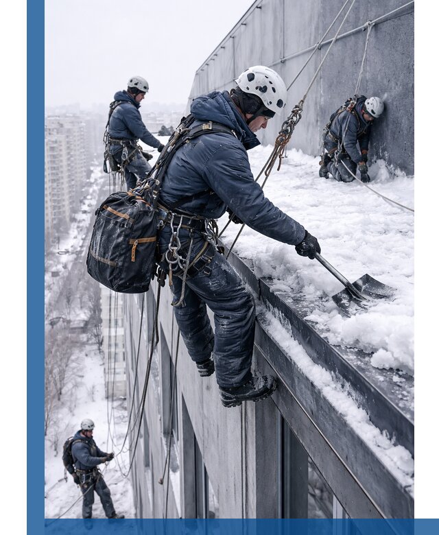 Абонентское обслуживание кровли зимой в Мытищах регулярный уход