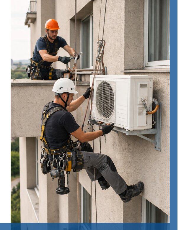 Монтаж внешнего блока кондиционера в Мытищах от 6601 р. | ВЫСОТНИК-Мтщ