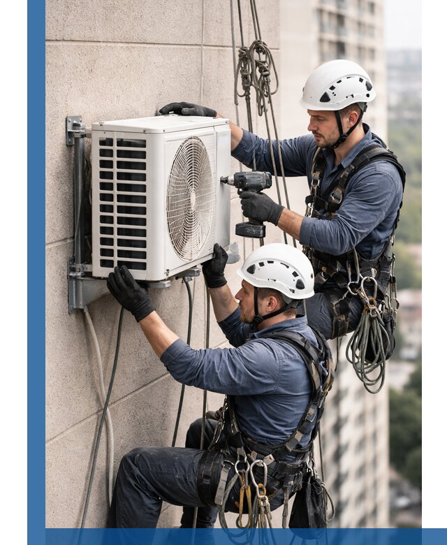 Монтаж внешнего блока кондиционера в Мытищах установка и крепление