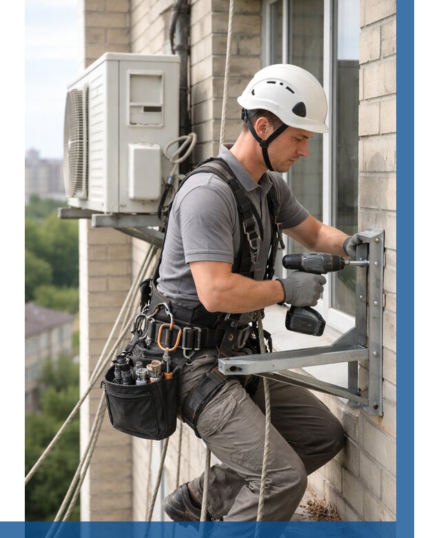 Установка кронштейнов кондиционера в Мытищах от 3554 р. | ВЫСОТНИК-Мтщ