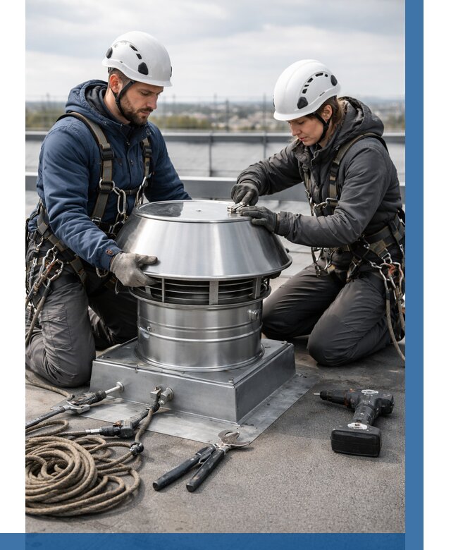 Установка дефлекторов на кровле в Мытищах от 4570 р. | ВЫСОТНИК-Мтщ