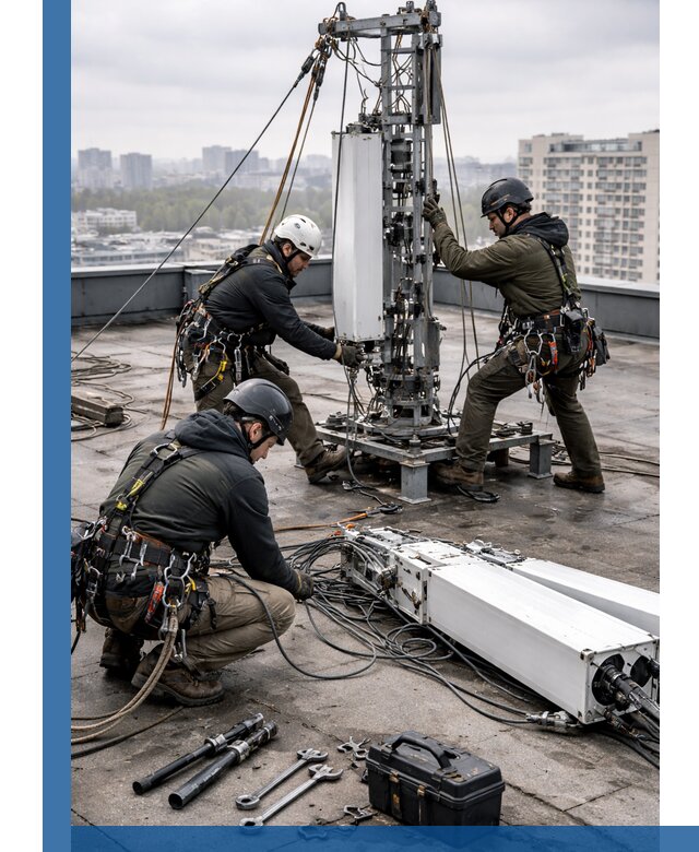 Демонтаж антенн на крыше зданий в Мытищах с гарантией