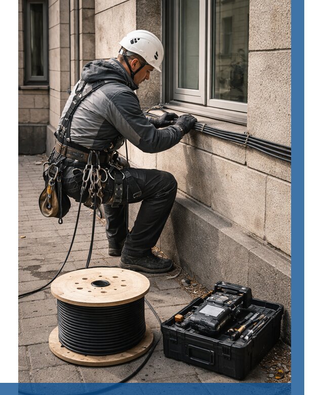 Прокладка оптоволоконного кабеля в Мытищах от 812 р. | ВЫСОТНИК-Мтщ