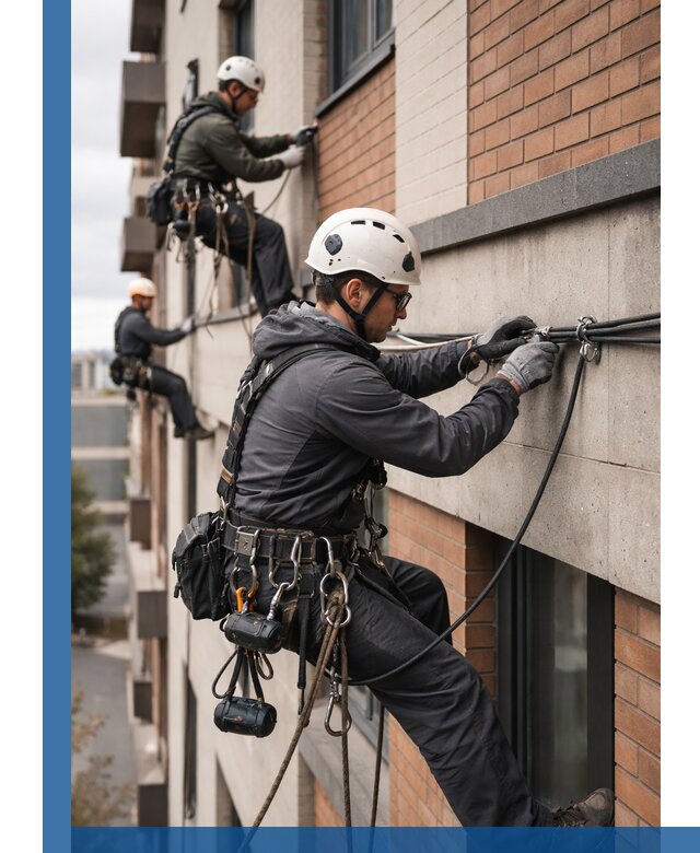 Крепление кабеля на фасаде монтаж и крепеж в Мытищах