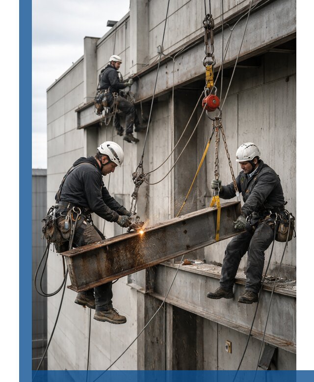 Демонтаж металлоконструкций на высоте в Мытищах под ключ