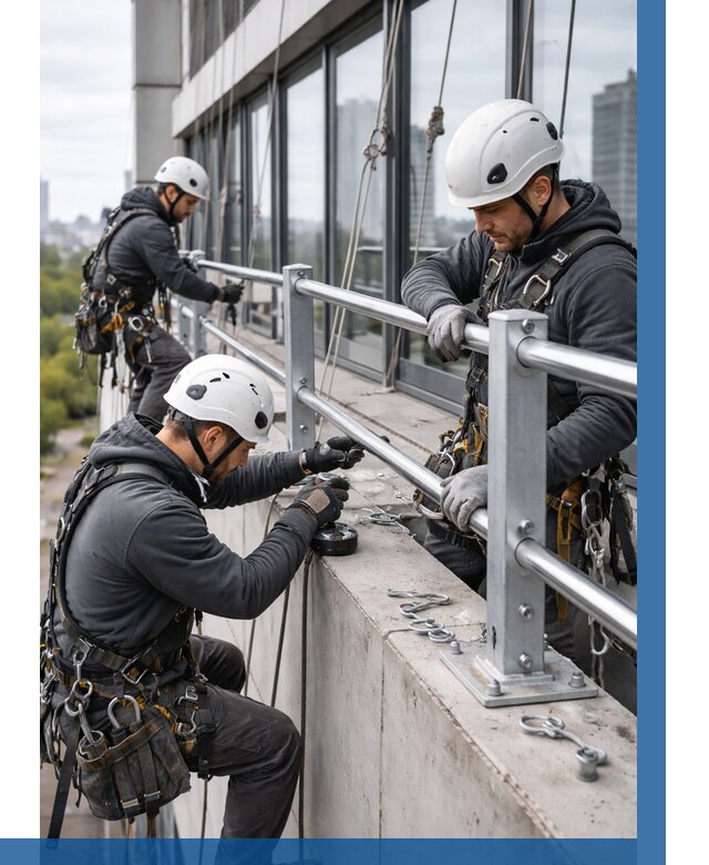 Монтаж ограждений на высоте в Мытищах, от 1219 р. | ВЫСОТНИК-Мтщ