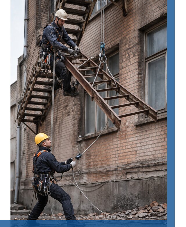 Демонтаж пожарной лестницы в Мытищах от 12186 р. | ВЫСОТНИК-Мтщ