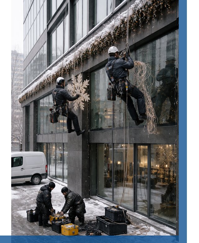 Демонтаж новогоднего оформления в Мытищах от 5585 р. | ВЫСОТНИК-Мтщ