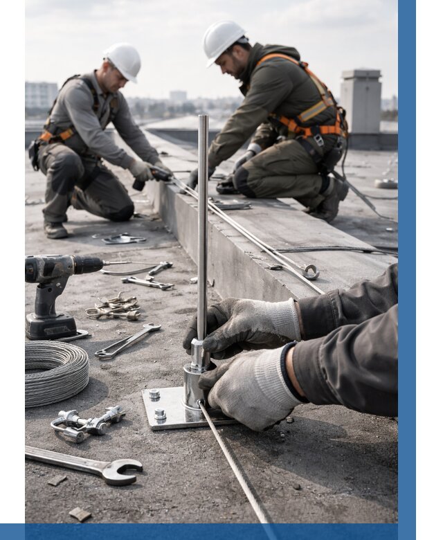 Монтаж молниезащиты на кровле в Мытищах цена от 25388 р. | ВЫСОТНИК-Мтщ