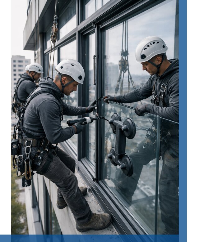 Витражное остекление зданий в Мытищах от 3554 р. | ВЫСОТНИК-Мтщ