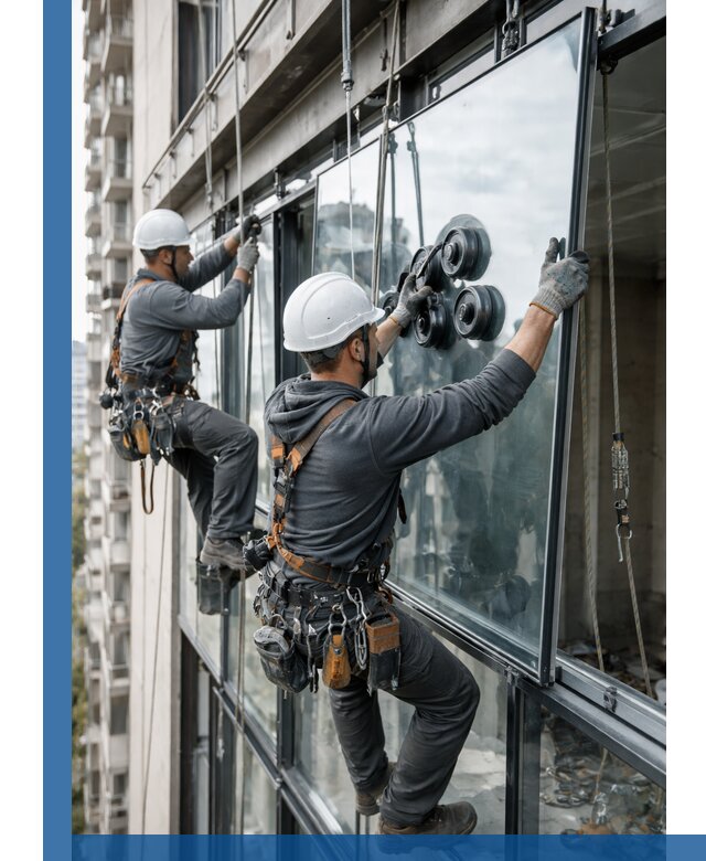 Витражное остекление фасадов и лоджий в Мытищах под ключ