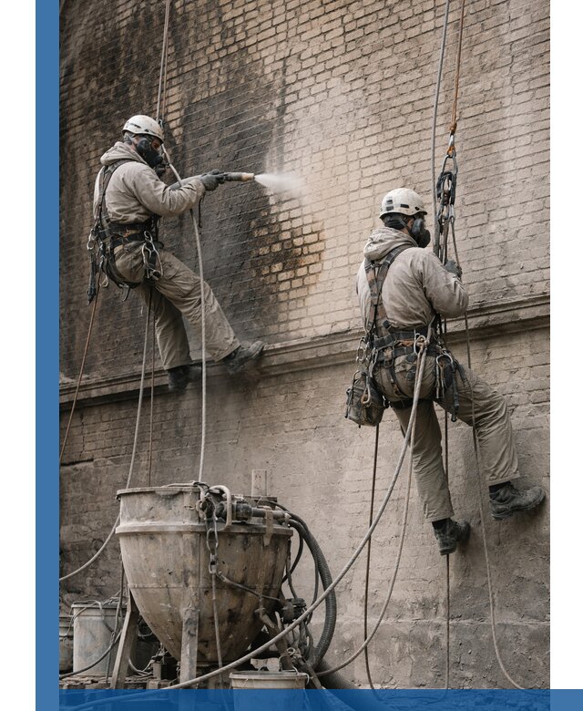 Пескоструйная очистка фасадов в Мытищах профессионально