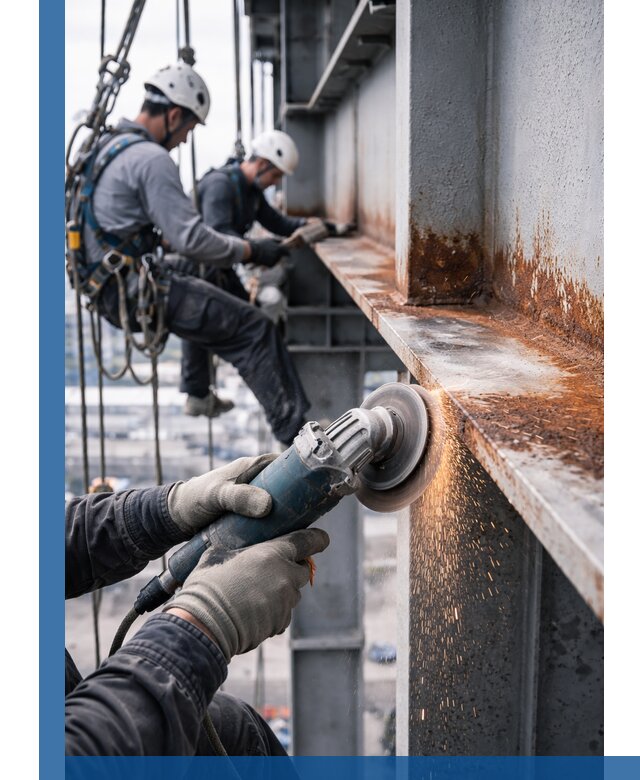 Зачистка металла от ржавчины и подготовка поверхностей в Мытищах