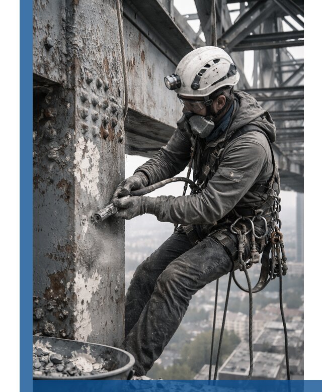 Удаление старой краски с металлических конструкций в Мытищах