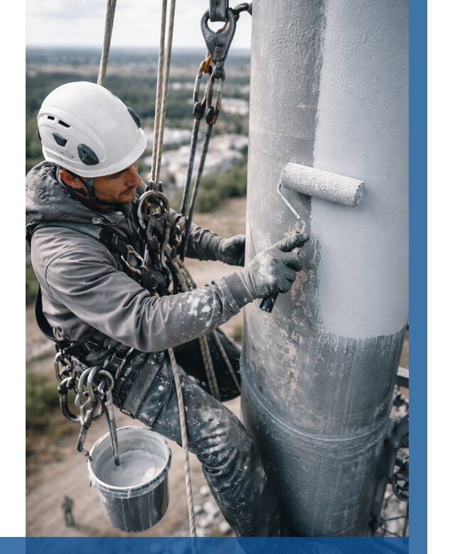 Покраска мачт связи под ключ в Мытищах от 863 р. | ВЫСОТНИК-Мтщ