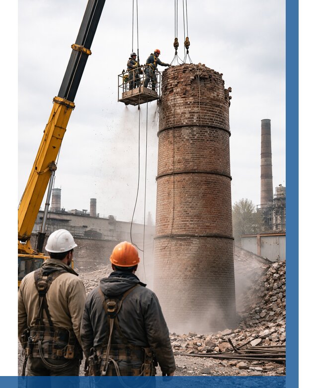 Демонтаж дымовой трубы в Мытищах от 91395 р. | ВЫСОТНИК-Мтщ, смета