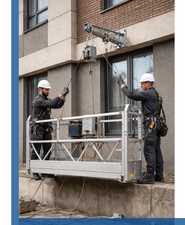 Монтаж и подъем фасадной люльки в Мытищах с гарантией безопасности