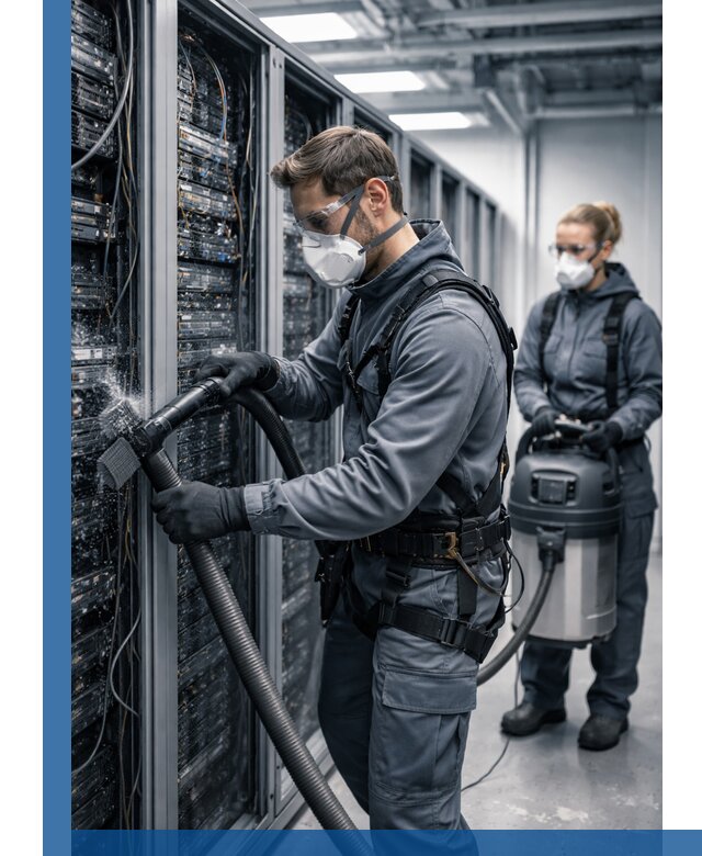 Обеспыливание серверной комнаты в Мытищах, профессиональная очистка